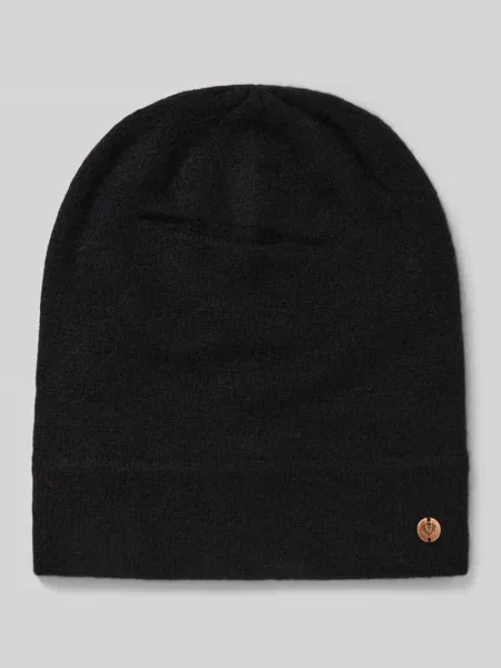 Czapka beanie z czystego kaszmiru Fraas czarna