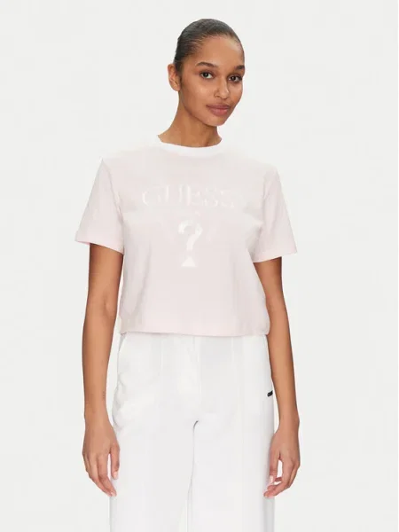 Guess Tricou Boxy Fit roz