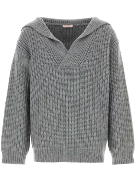 Кашмирен пуловер Valentino Garavani сиво