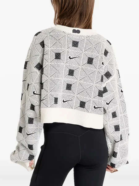 Pantaloni scurți Nike cu imprimeu geometric cu imagine din canvas negru
