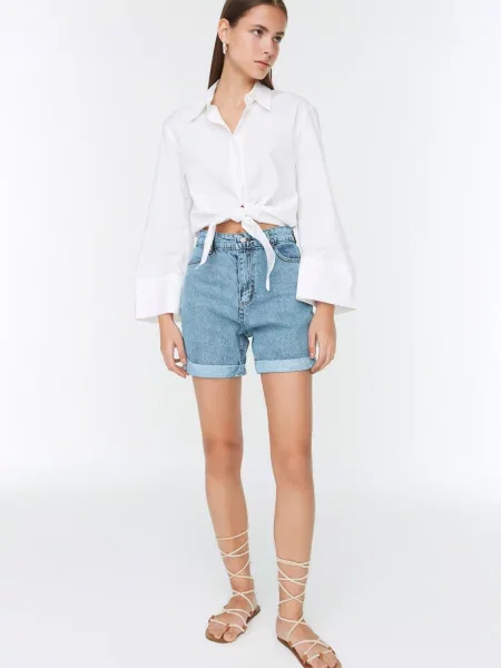 Pantaloni Trendyol albastru