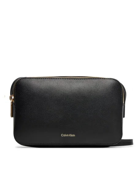 Calvin Klein Geantă Foil Logo Elongated Camera Bag negru