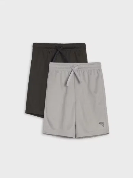 Sinsay Sportovní kraťasy s reflexními prvky Active 2 pack šedá