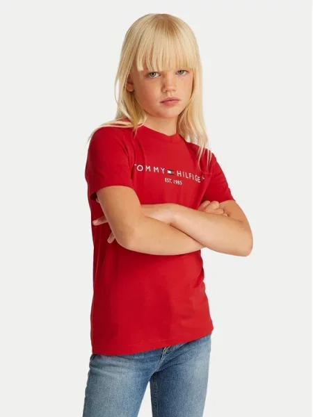 Dětské tričko Tommy Hilfiger červené