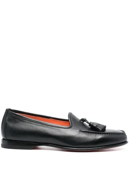 Pantofi loafer Santoni din piele negru