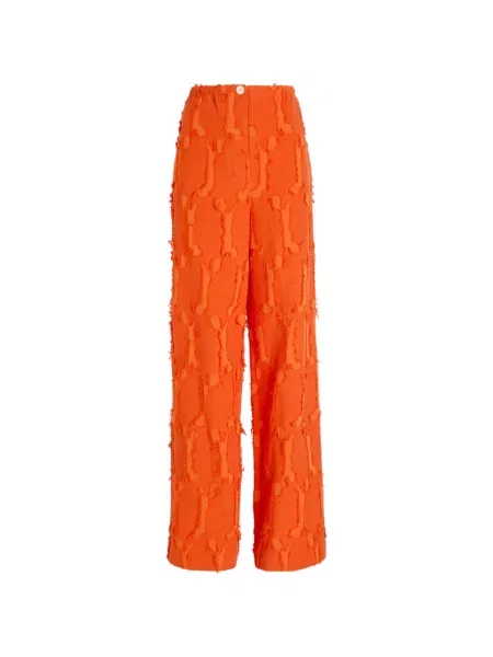Pantaloni Proenza Schouler White Label din jacard alb
