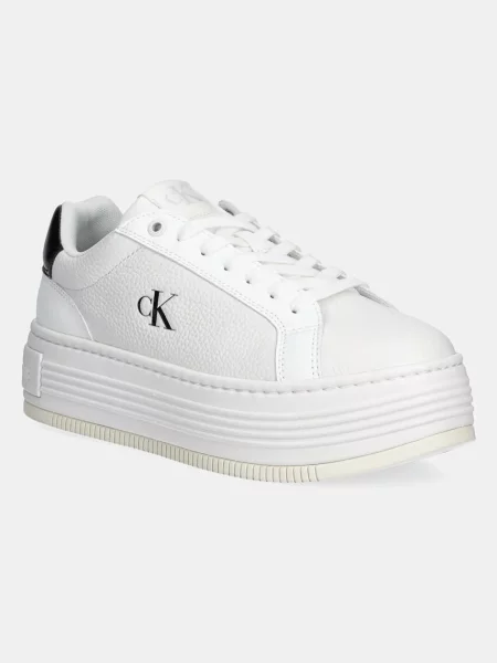 Calvin Klein Jeans Сникърси Bold Flatf Low Lace Mg бял