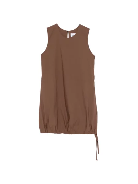 Mała sukienka mini Alpha Studio bez rękawów garniturowa brązowa