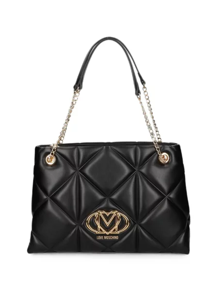 Geantă Love Moschino cu autograf negru