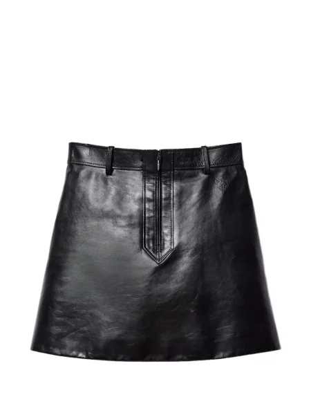 Fustă din piele Gucci negru