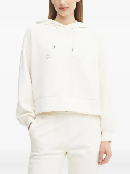 Hanorac cu glugă Armani Exchange de cristal alb