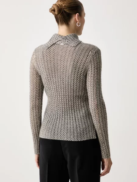 Sweter z golfem Twinset do golfa szary
