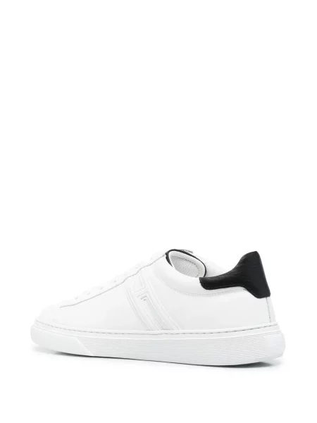 Sneakersy Hogan sznurowane koronkowe białe