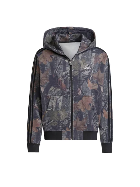 ADIDAS ORIGINALS Gornji dio trenirke Camo Hooded smeđa / tamno zelena crna