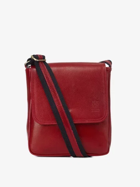 Кожаная сумка через плечо Inbag красная