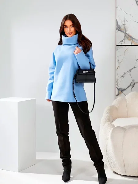 Светр LadyLike вовна/віскоза блакитний
