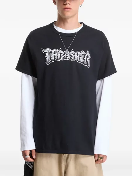 Krátký tričko Thrasher černé