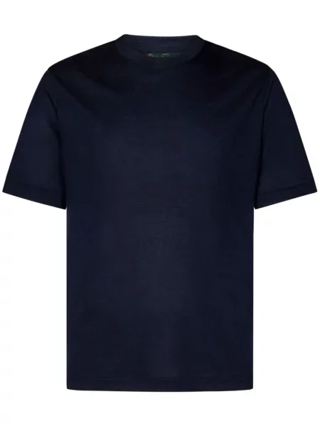 Tricou Franzese Collection din cașmir albastru