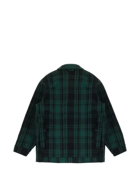 Geacă Pendleton de lână în carouri verde