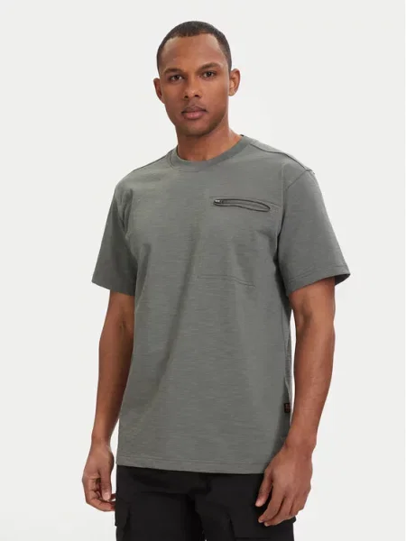 G-Star Raw T-Shirt Distressed ciemny zielony