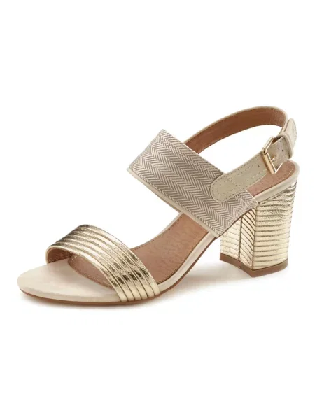 LASCANA Sandali / zlata bež
