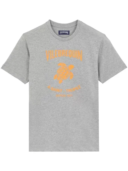 Tričko Vilebrequin s potiskem šedé