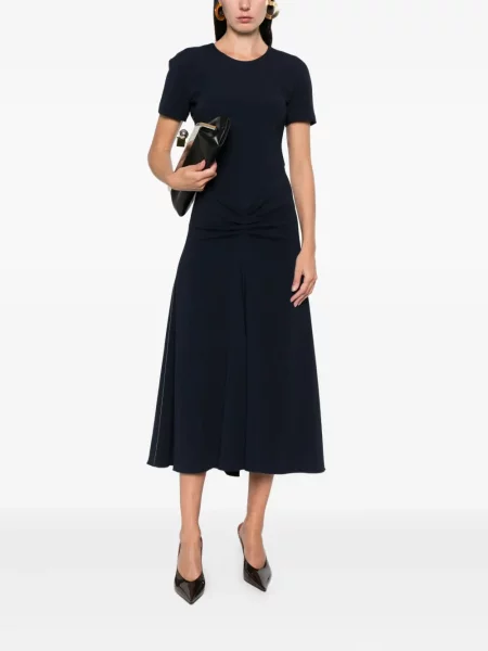 Rochie mini Victoria Beckham scurtă de costum albastru