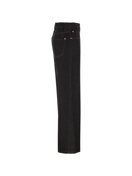 Blugi cu picior larg Brunello Cucinelli negru