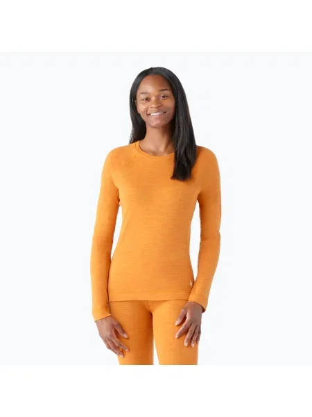 Smartwool Merino Baselayer Crew pentru femei Smartwool Merino Baselayer Crew Boxed tricou termic maralade heather