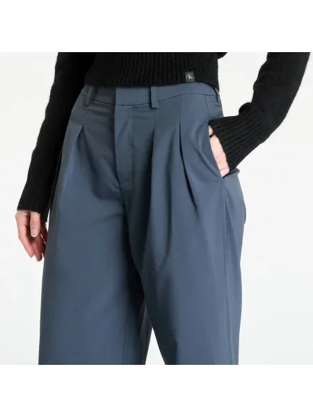 Talia spodnie Calvin Klein Jeans z wysoką talią czarne