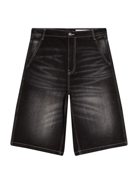 Bershka Kavbojke denim črn