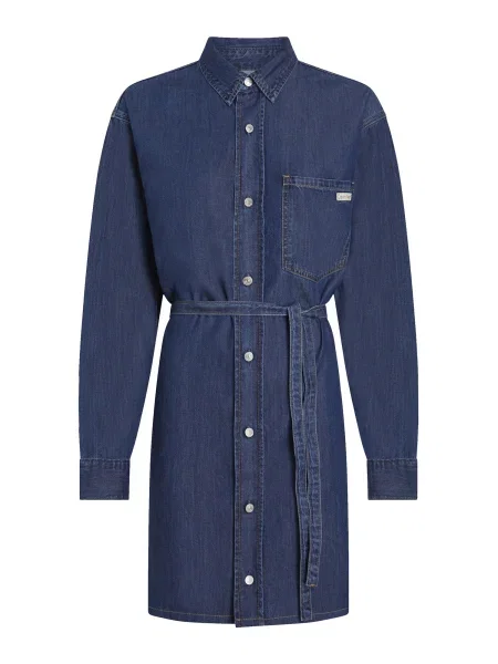 Calvin Klein Jeans Rochie de blugi Bleumarin Regular Fit albastru