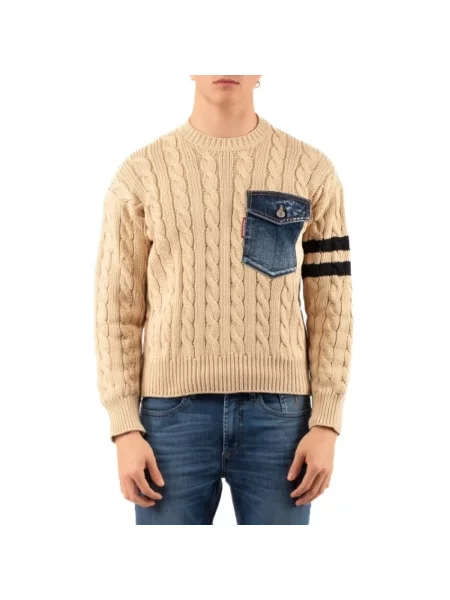 Sweter Dsquared2 beżowy