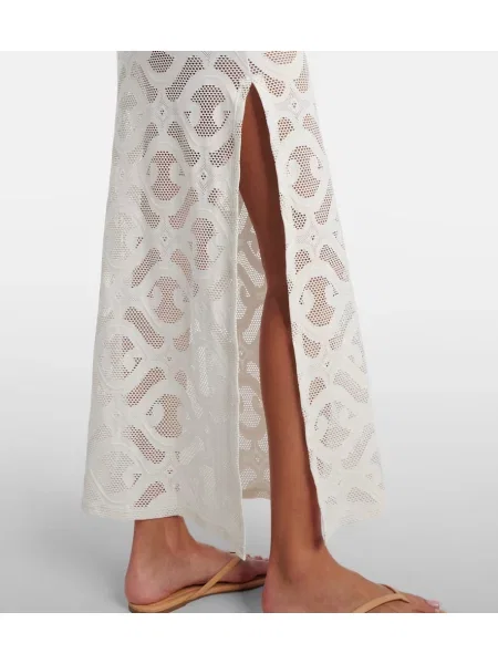 Rochie maxi Melissa Odabash din dantelă de costum alb