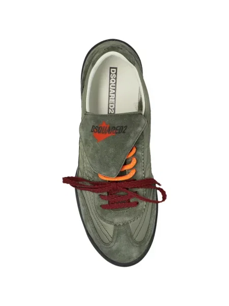 Sneakerși Dsquared2 din piele de căprioară verde