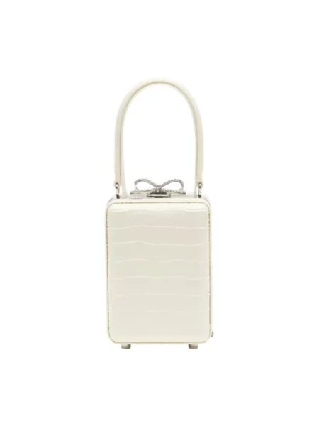 Torebka skórzana Self-portrait skórzana biała