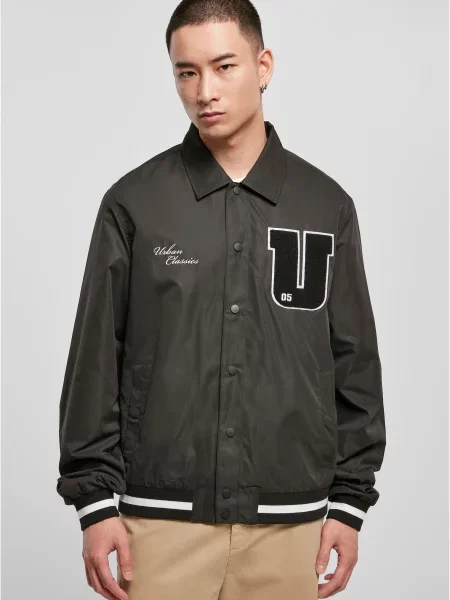 Urban Classics Přechodná bunda černá bílá
