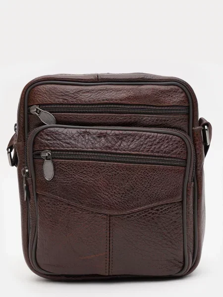 Кожаная сумка через плечо Keizer коричневая