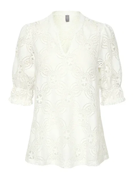 CULTURE Bluză Olu natural alb