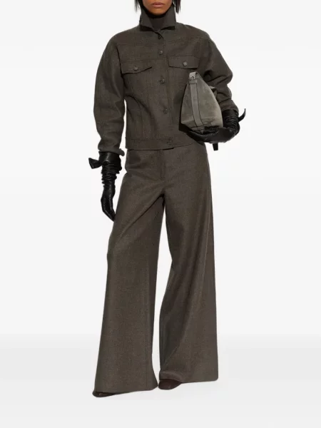 Pantaloni Max Mara de lână gri