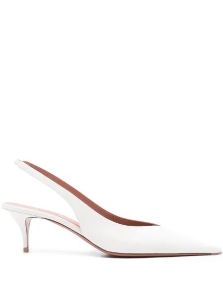 Pantofi cu toc Amina Muaddi slingback alb
