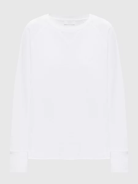 Біли світшот з вишивкою логотипа Dondup білий