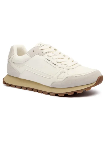 Armani Exchange Sneakers cu adaos de piele