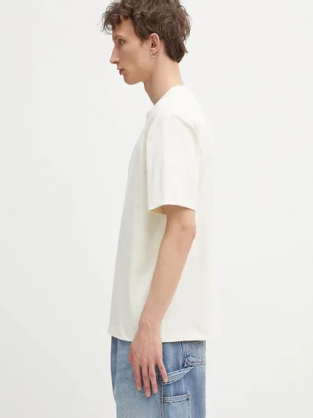 The North Face t-shirt Relaxed z aplikacją beżowy