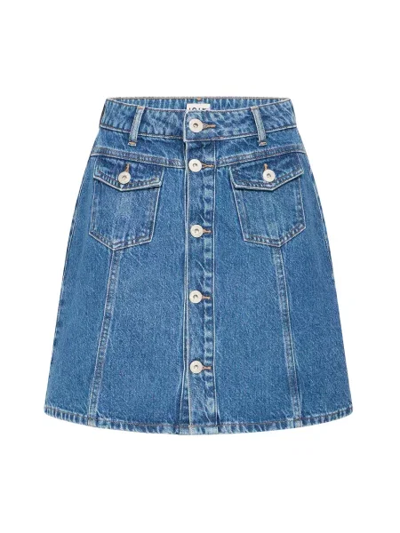 ICHI Fustă IHPAMILA denim albastru