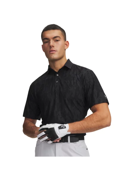 Polo majica Under Armour iz žakarda črna