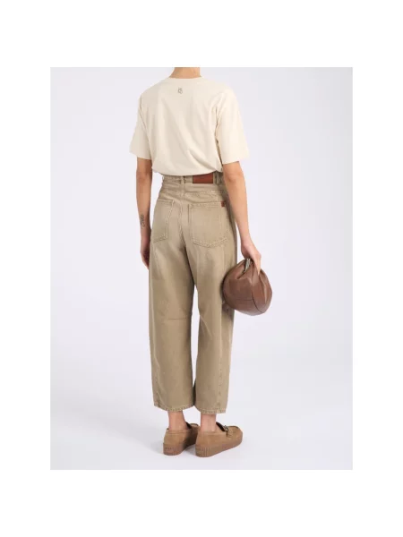 Jeansy Weekend Max Mara beżowe