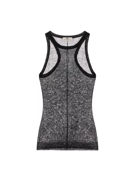 Top Elisabetta Franchi wełniany czarny