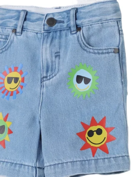 Szorty jeansowe dziecięce Stella Mccartney niebieskie