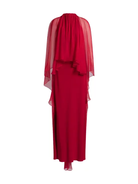 Rochie maxi Alberta Ferretti roșu